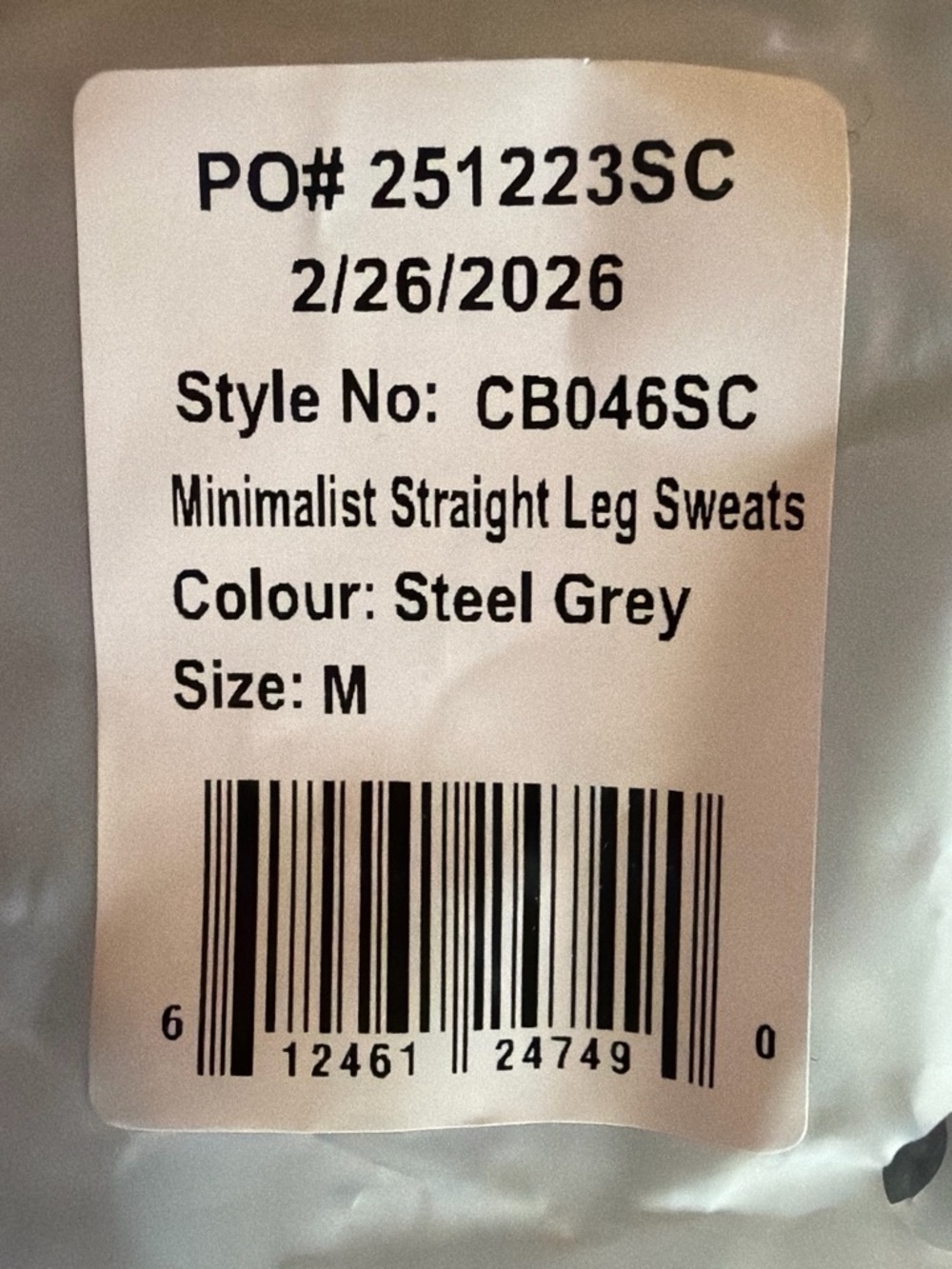 Minimalist Straight Leg Sweats - Steel Grey
